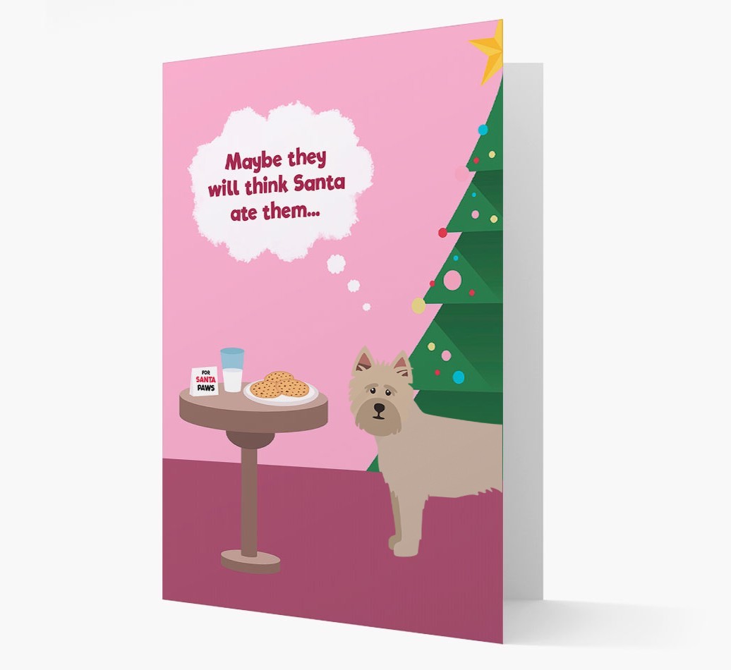 'Santa's Cookies' - Personalized {breedFullName} Christmas Card