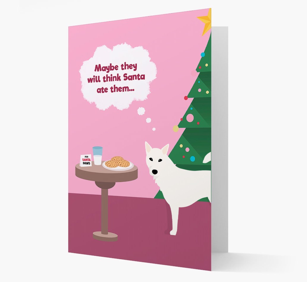 'Santa's Cookies' - Personalized {breedFullName} Christmas Card