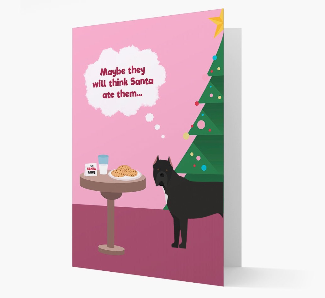 'Santa's Cookies' - Personalized {breedFullName} Christmas Card