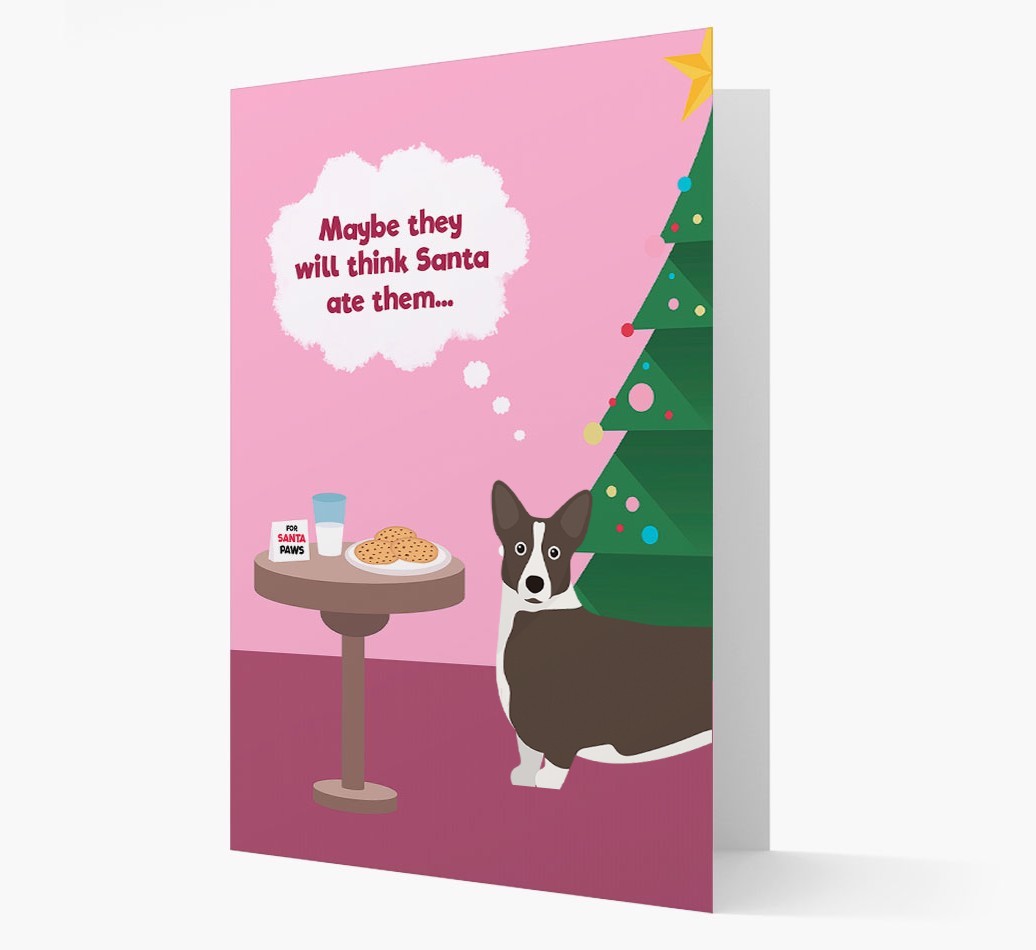 'Santa's Cookies' - Personalised {breedFullName} Christmas Card