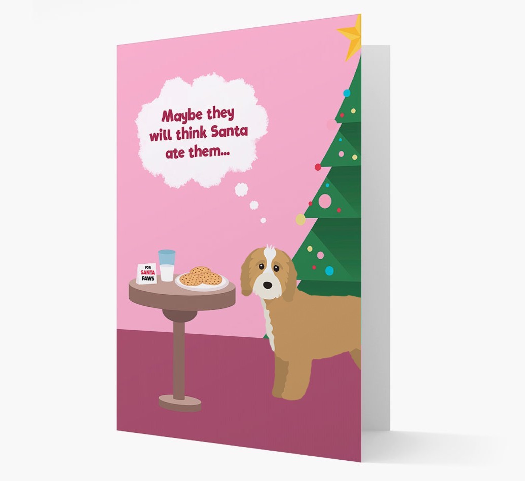 'Santa's Cookies' - Personalized {breedFullName} Christmas Card