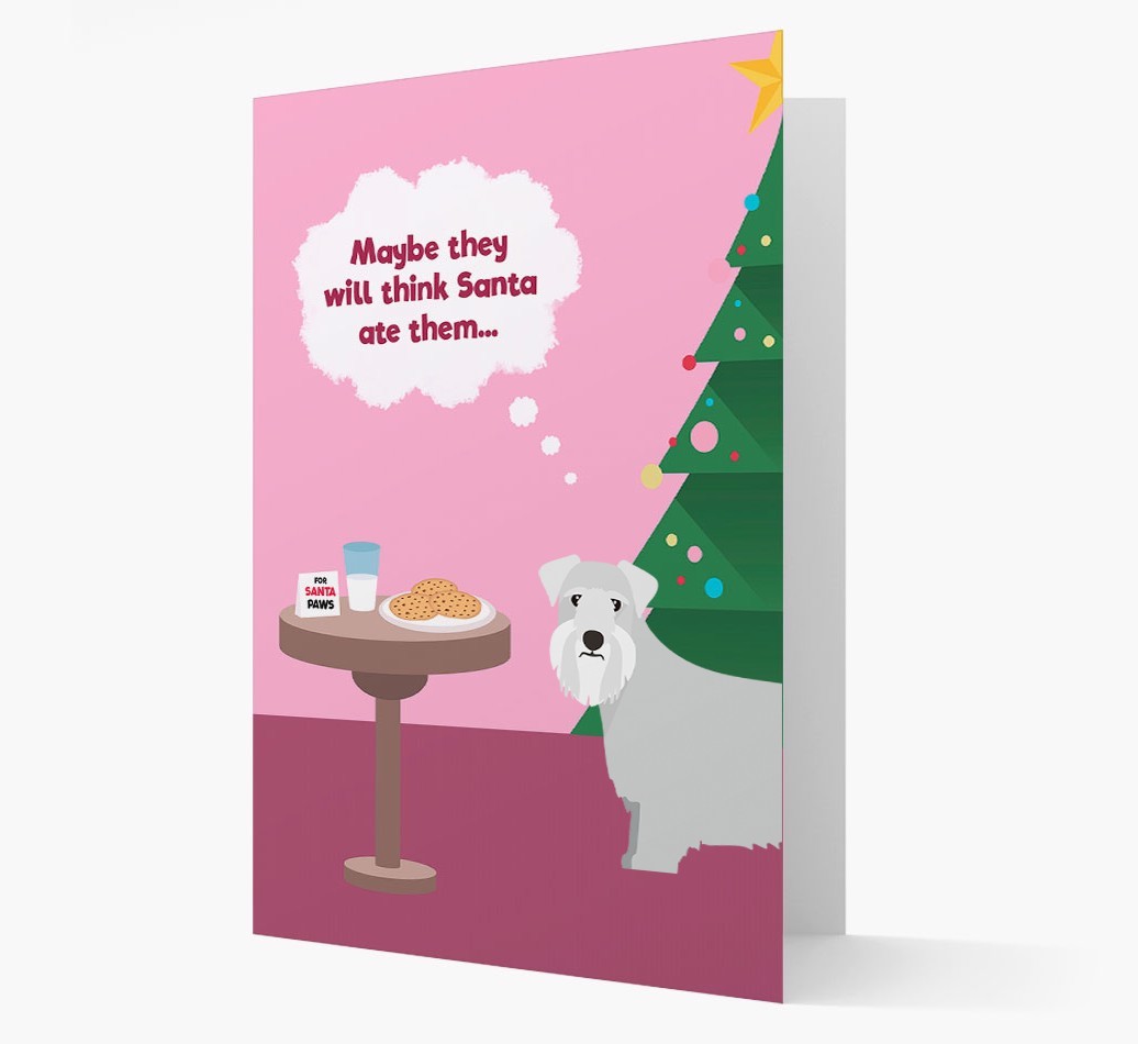 'Santa's Cookies' - Personalized {breedFullName} Christmas Card