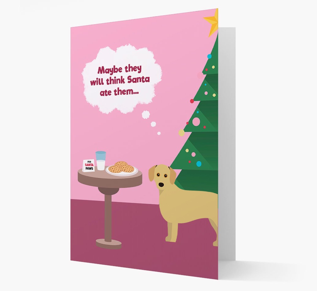 'Santa's Cookies' - Personalised {breedFullName} Christmas Card