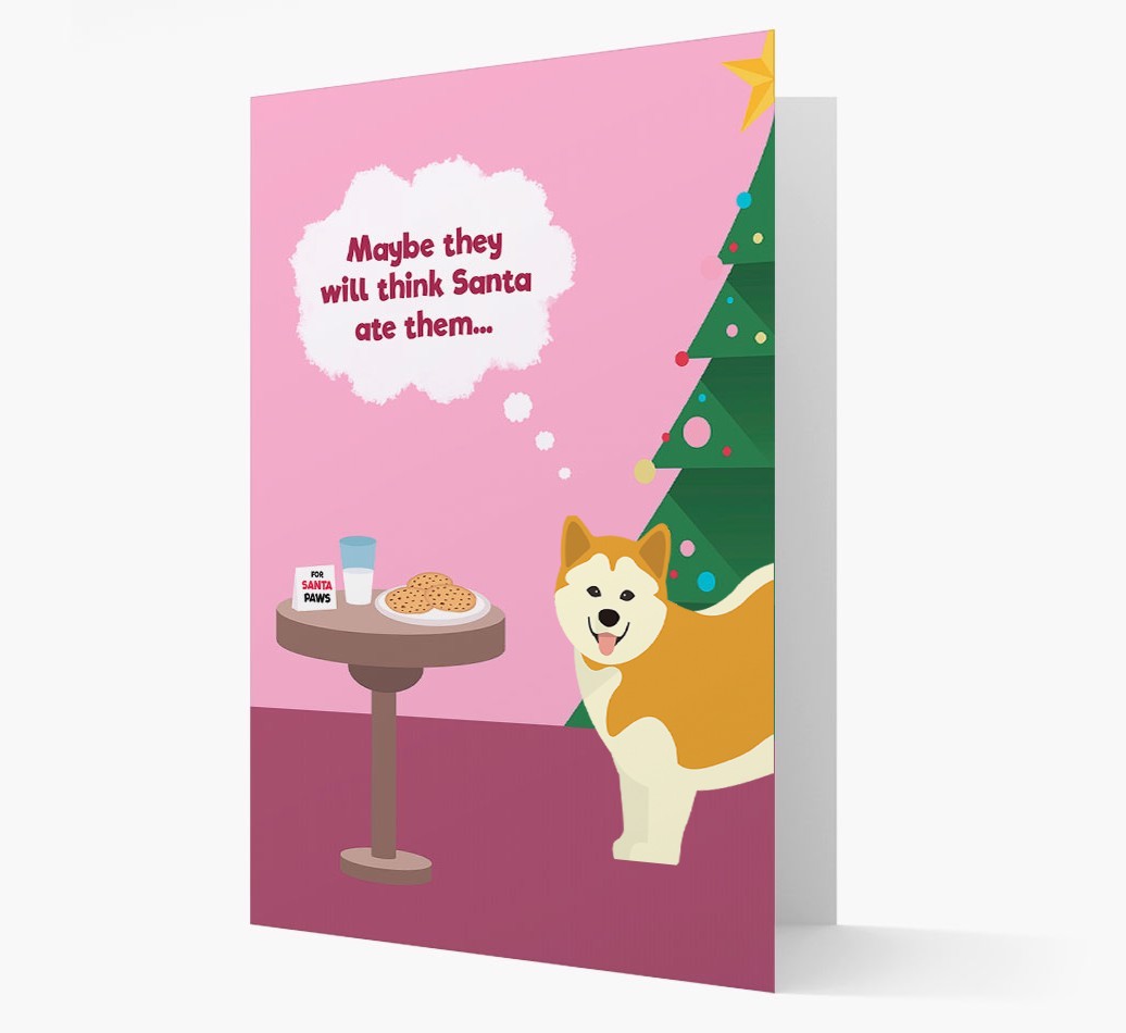 'Santa's Cookies' - Personalised {breedFullName} Christmas Card