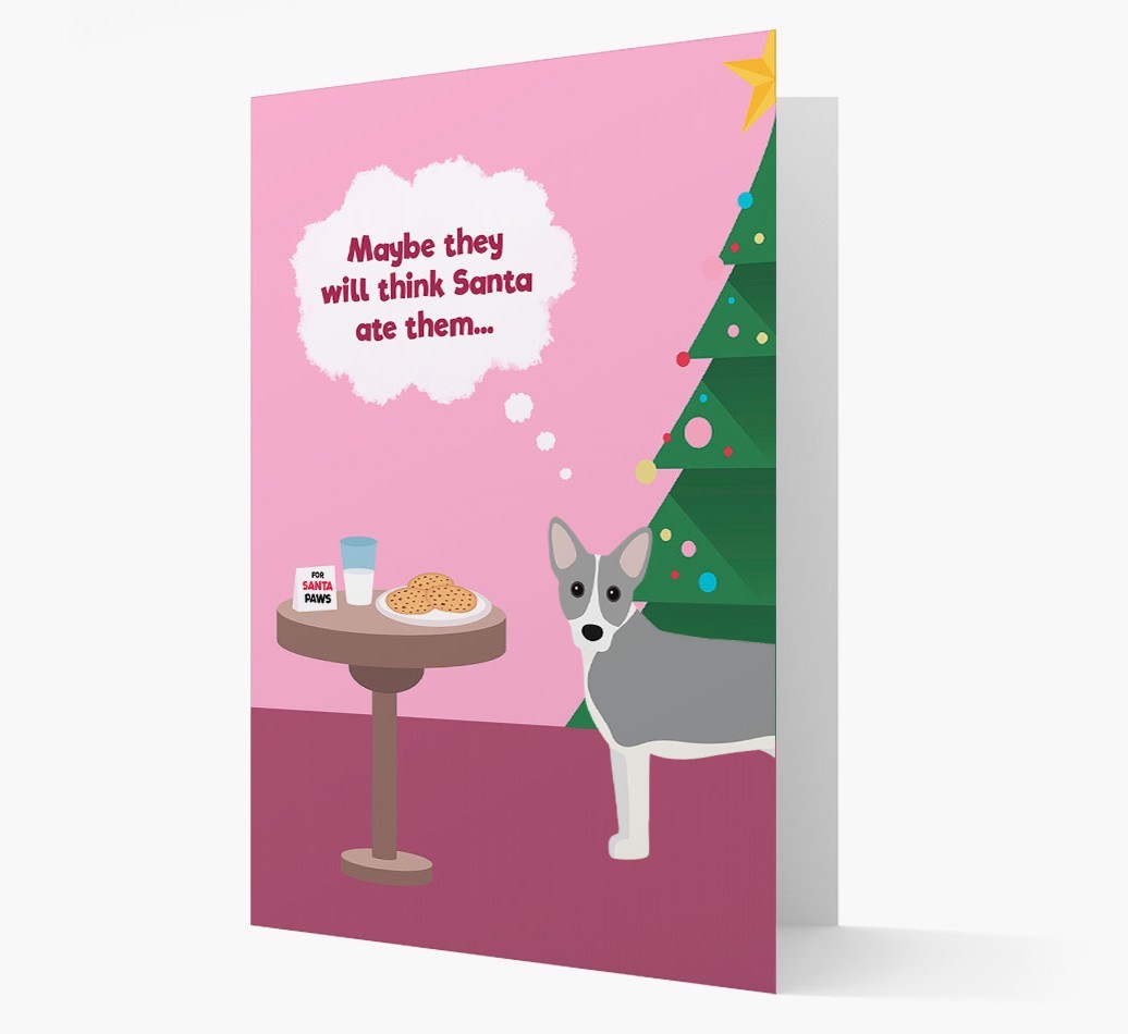 'Santa's Cookies' - Personalized {breedFullName} Christmas Card