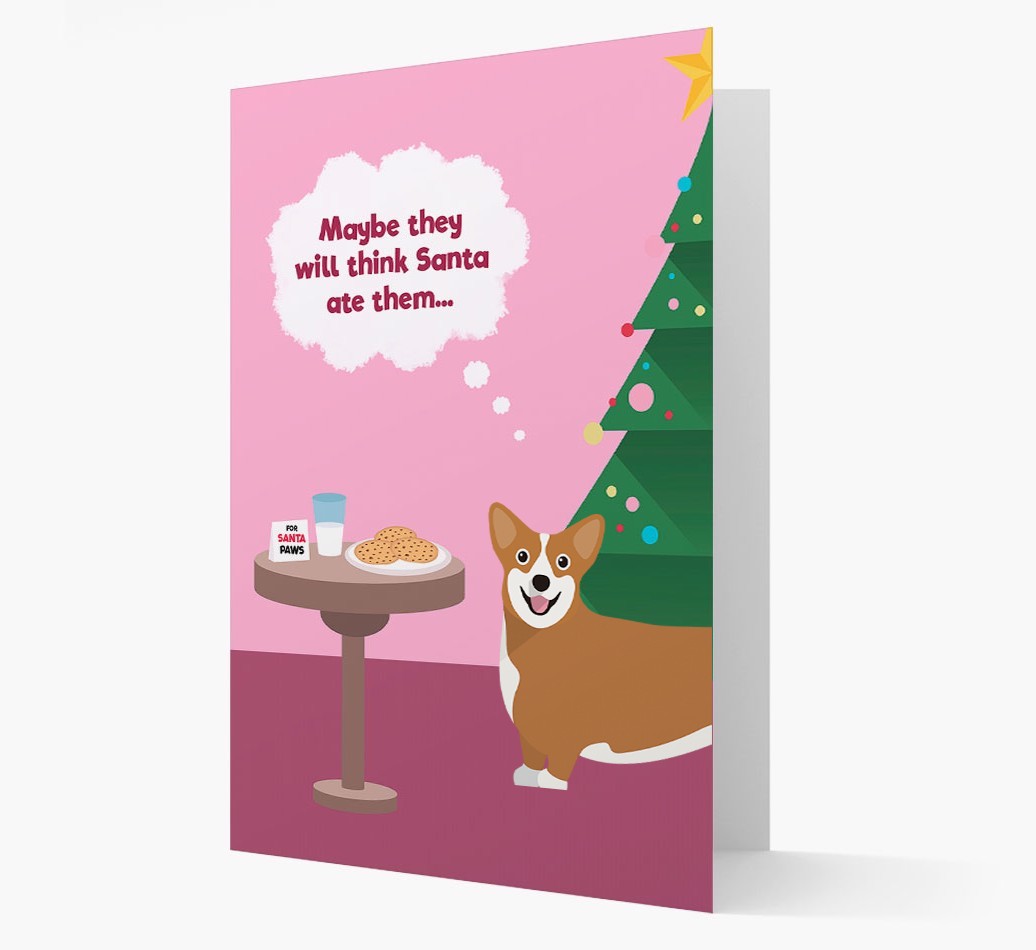 'Santa's Cookies' - Personalized {breedFullName} Christmas Card