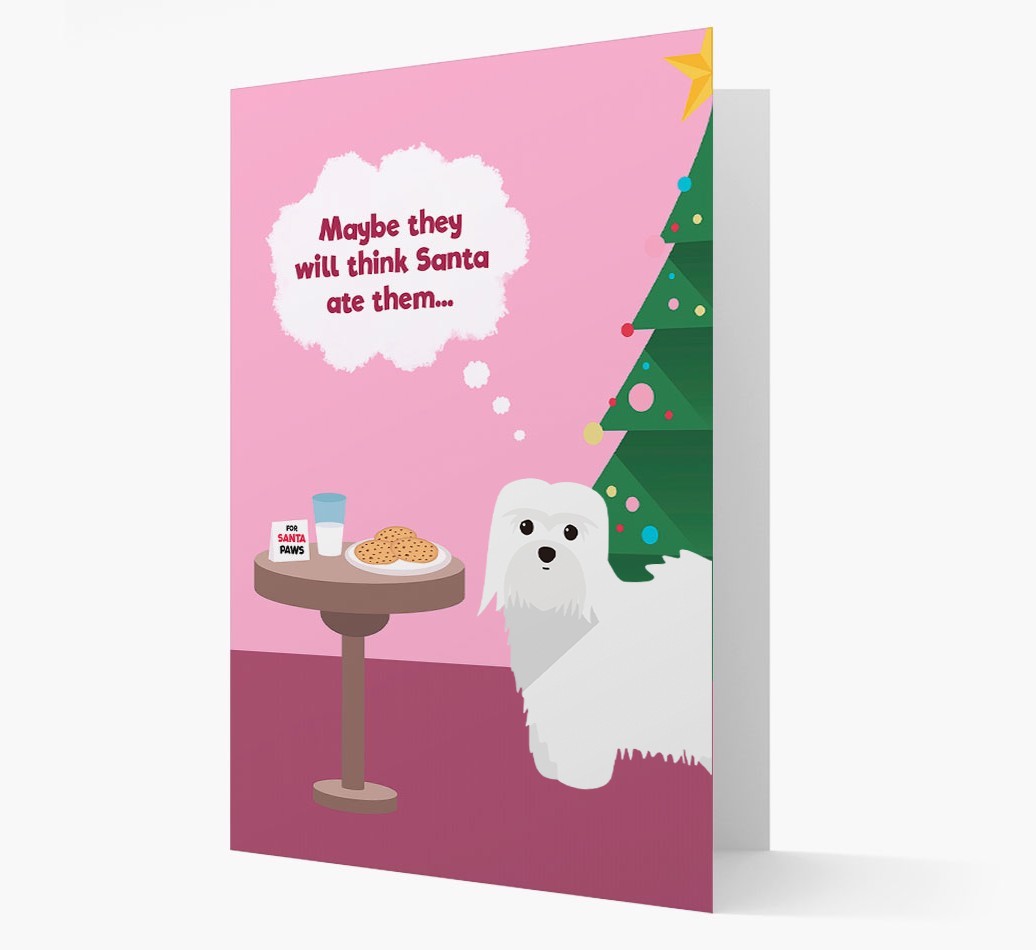 'Santa's Cookies' - Personalised {breedFullName} Christmas Card