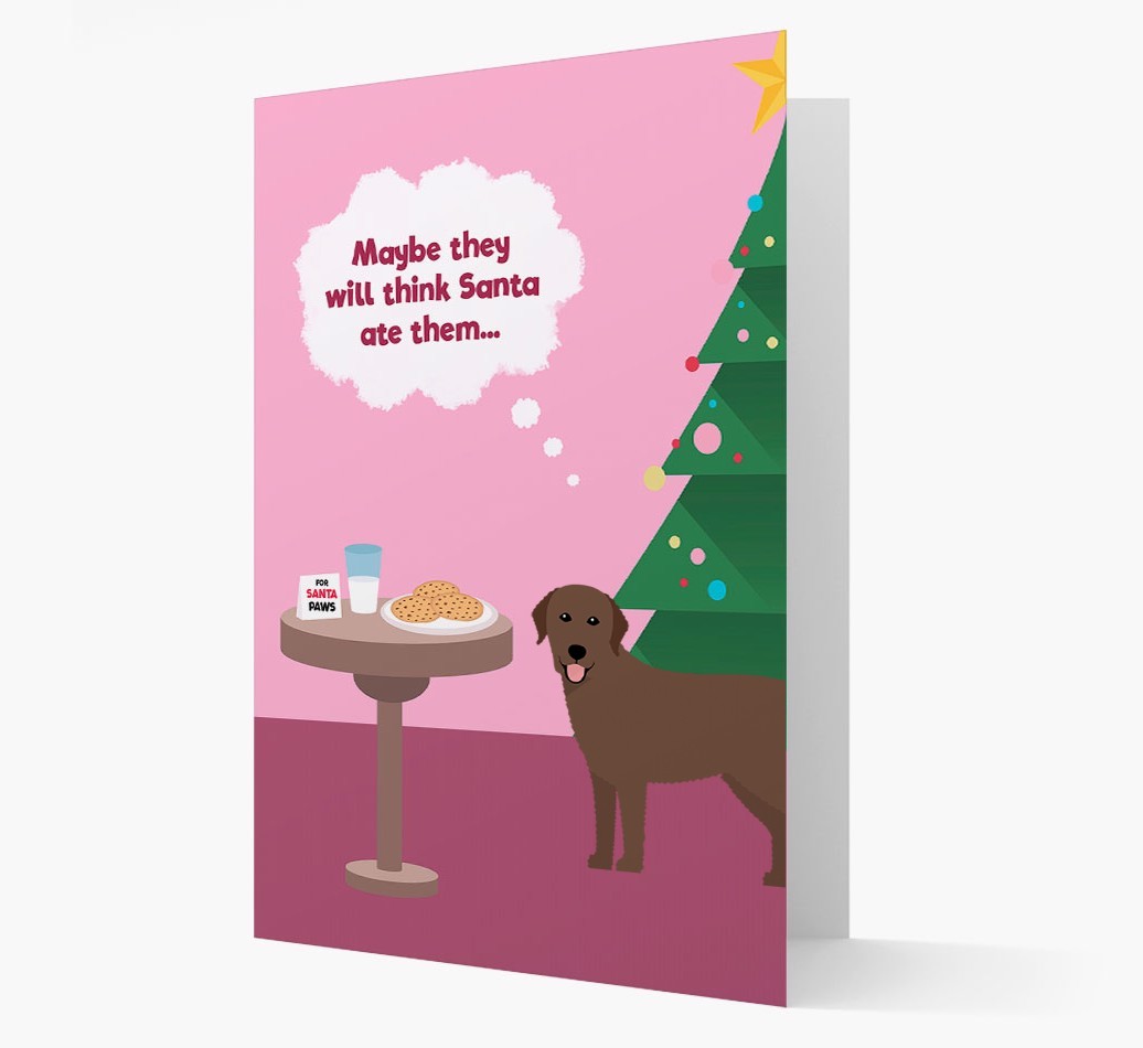 'Santa's Cookies' - Personalized {breedFullName} Christmas Card