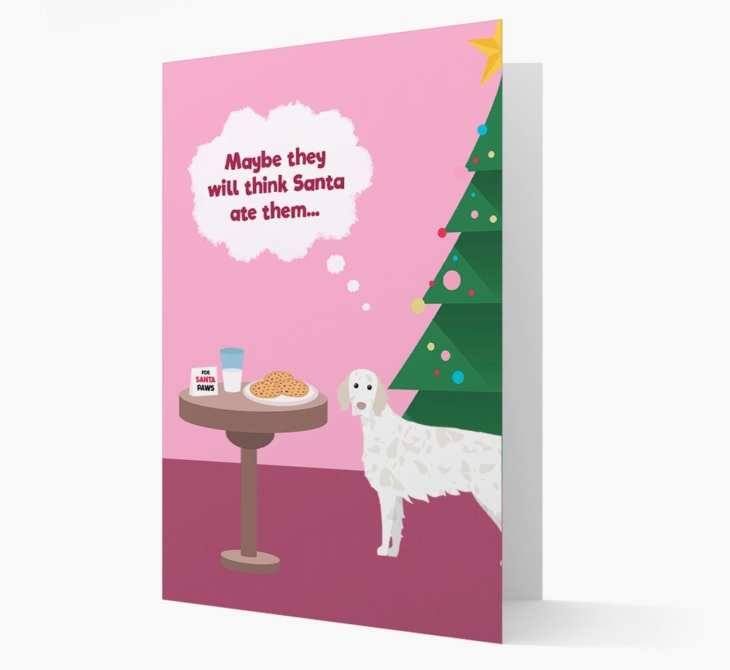 'Santa's Cookies' - Personalised {breedFullName} Christmas Card