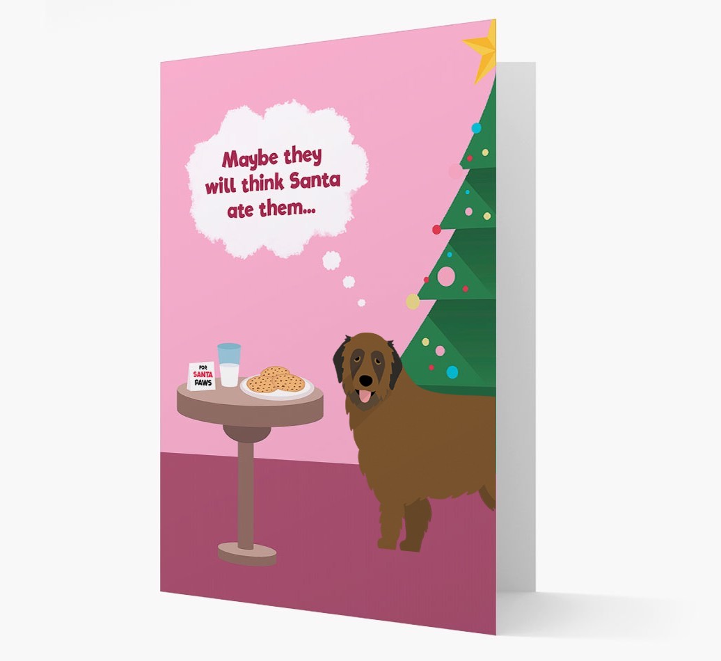 'Santa's Cookies' - Personalised {breedFullName} Christmas Card