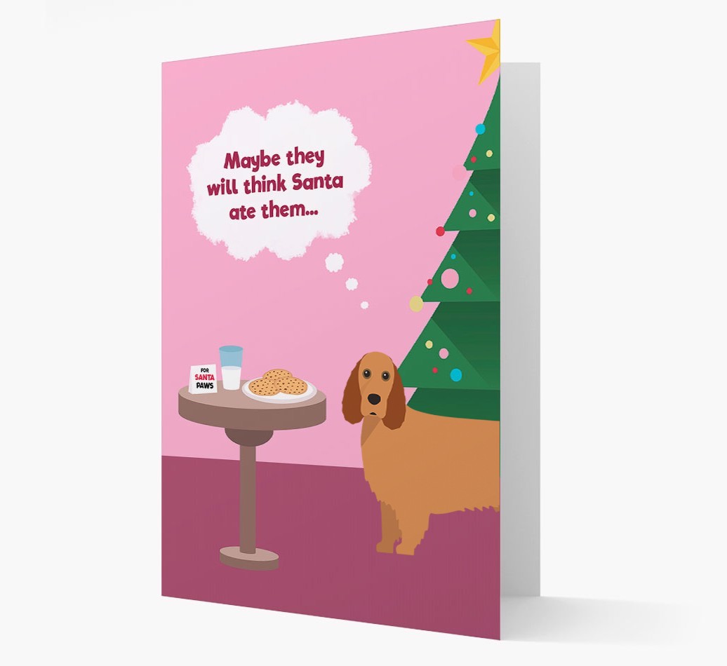 'Santa's Cookies' - Personalized {breedFullName} Christmas Card