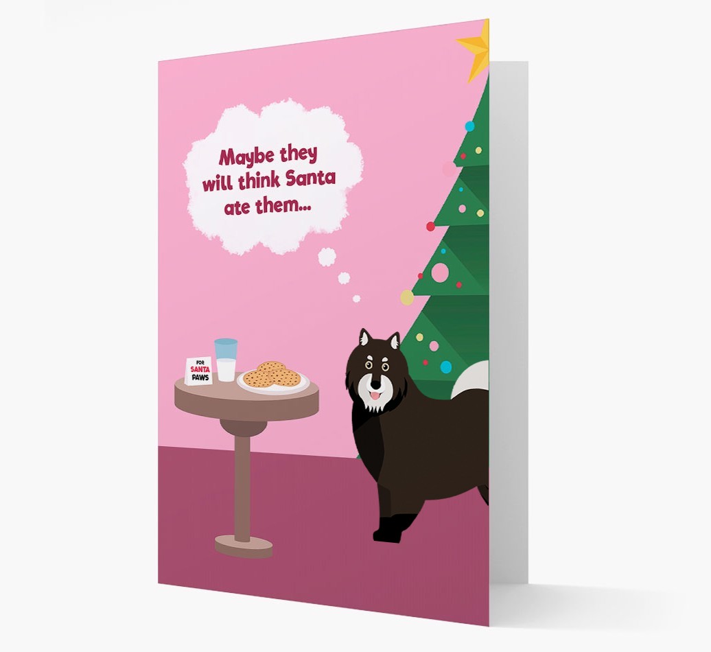 'Santa's Cookies' - Personalized {breedFullName} Christmas Card