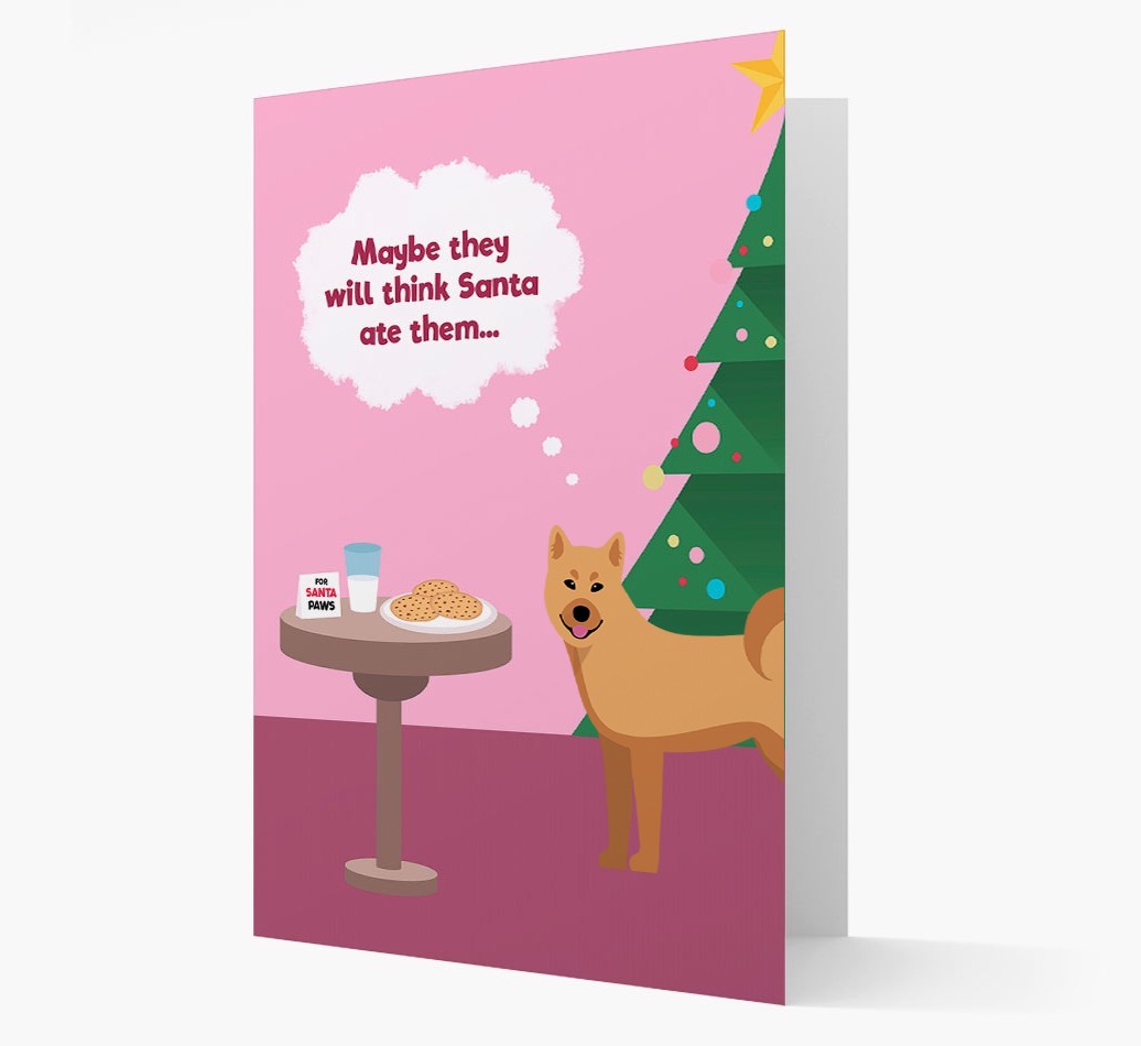 'Santa's Cookies' - Personalized {breedFullName} Christmas Card