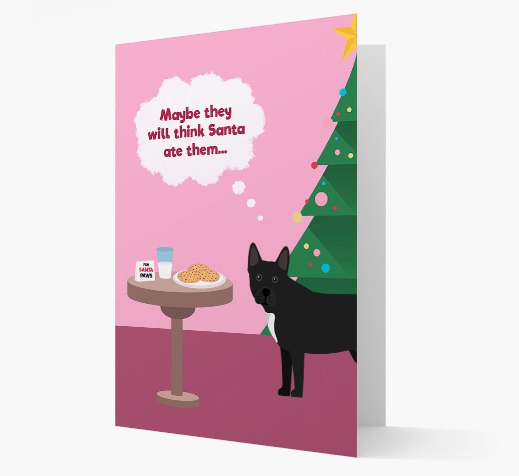 'Santa's Cookies' - Personalized {breedFullName} Christmas Card