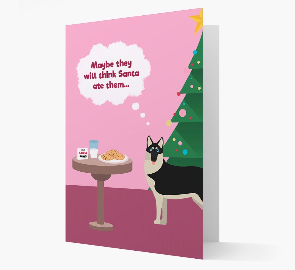 'Santa's Cookies' - Personalized {breedFullName} Christmas Card