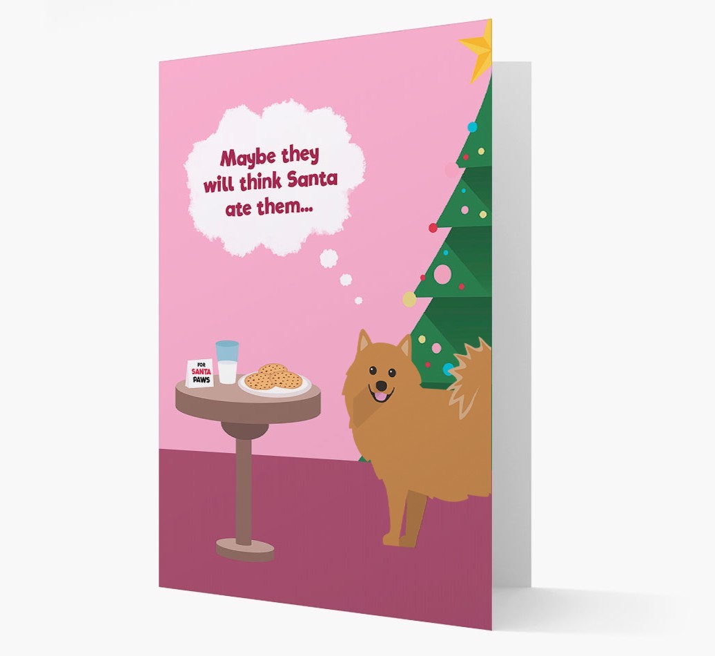 'Santa's Cookies' - Personalised {breedFullName} Christmas Card