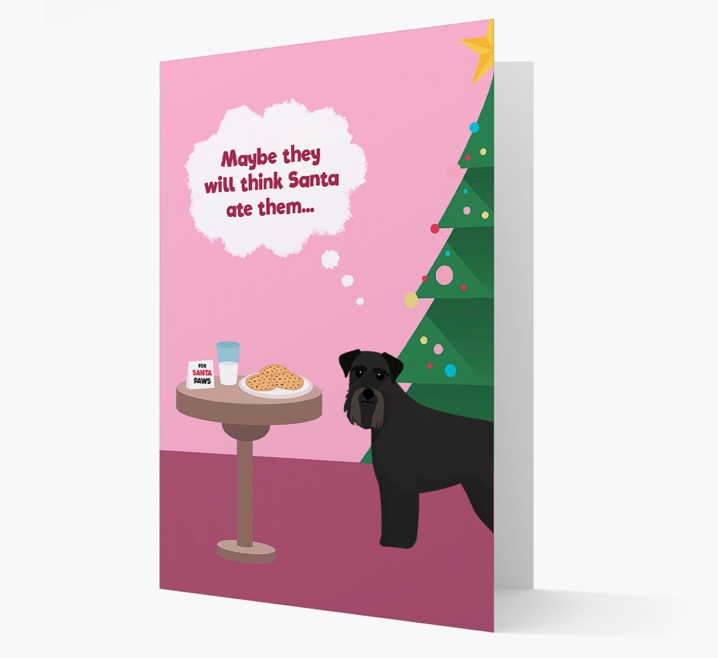 'Santa's Cookies' - Personalised {breedFullName} Christmas Card