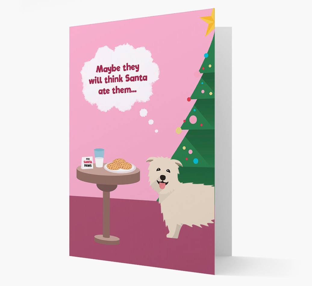 'Santa's Cookies' - Personalised {breedFullName} Christmas Card