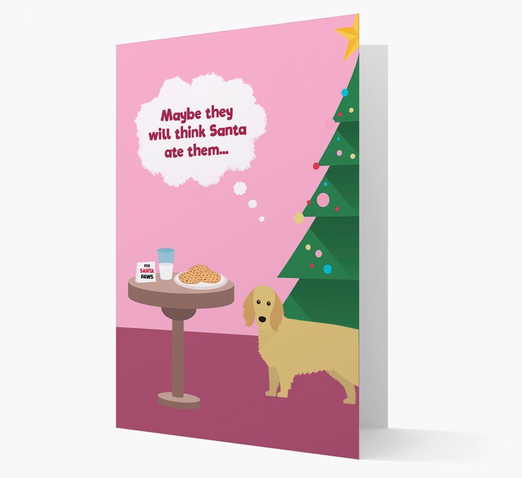 'Santa's Cookies' - Personalized {breedFullName} Christmas Card
