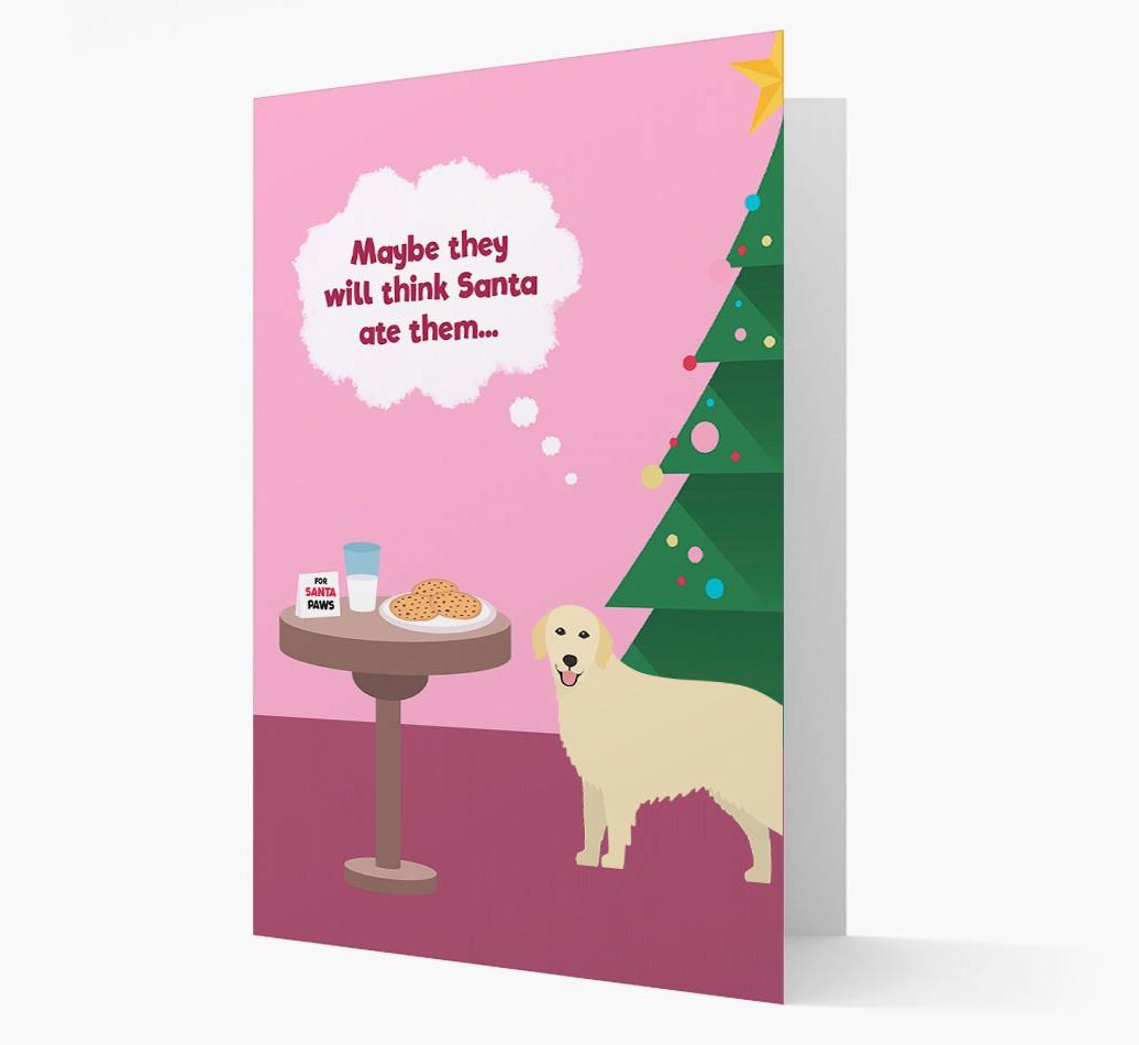 'Santa's Cookies' - Personalized {breedFullName} Christmas Card