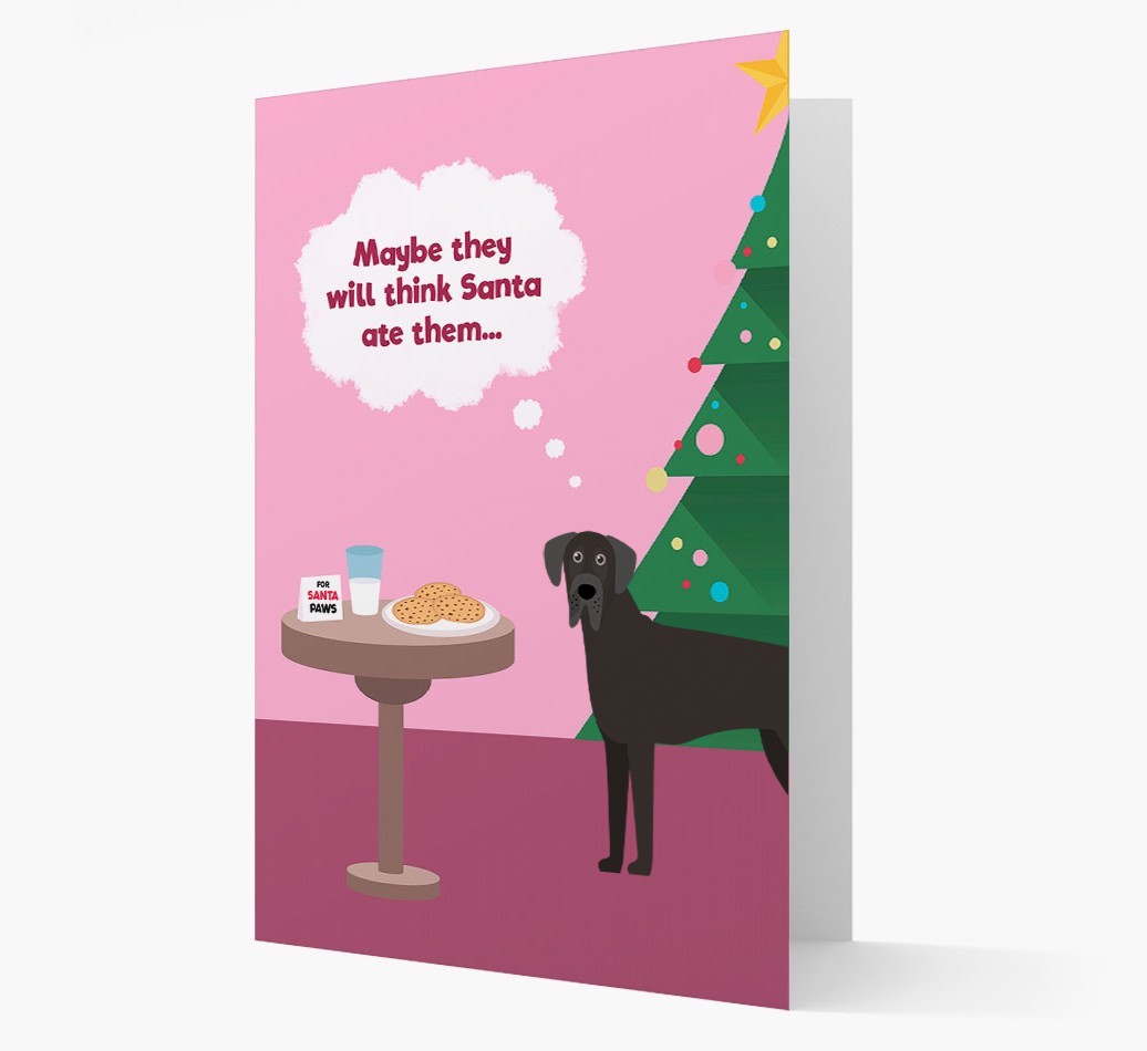 'Santa's Cookies' - Personalized {breedFullName} Christmas Card