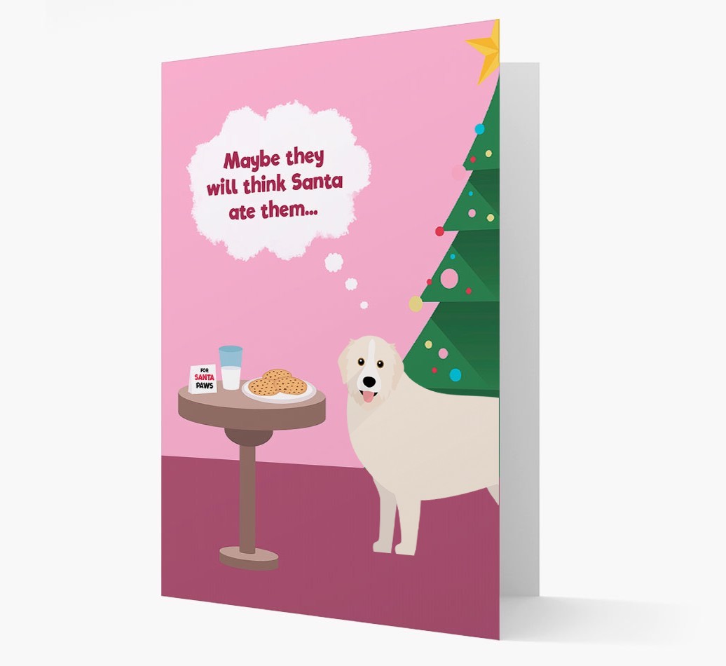 'Santa's Cookies' - Personalized {breedFullName} Christmas Card