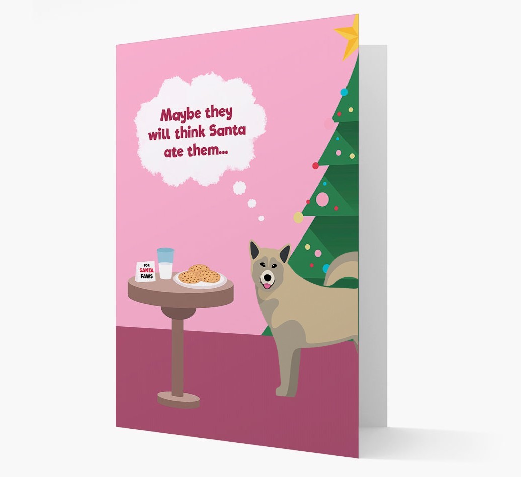'Santa's Cookies' - Personalised {breedFullName} Christmas Card