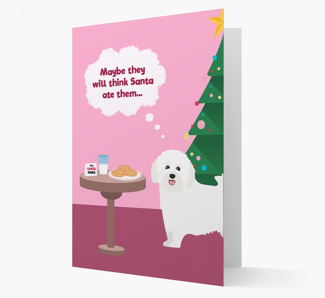 'Santa's Cookies' - Personalized {breedFullName} Christmas Card
