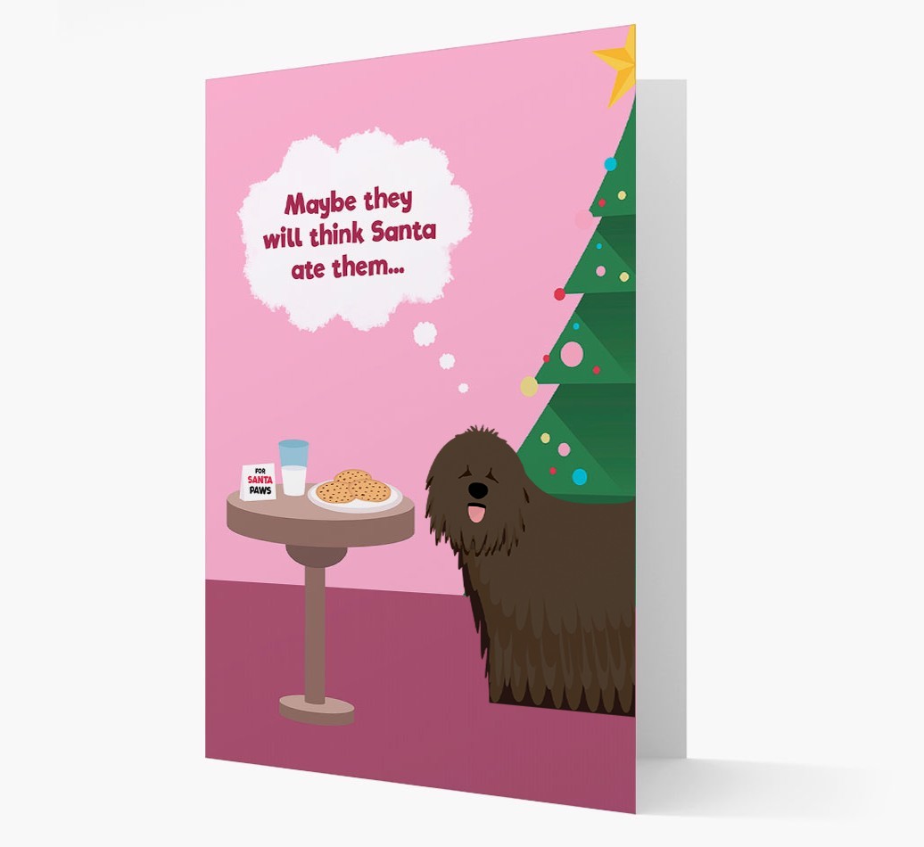 'Santa's Cookies' - Personalized {breedFullName} Christmas Card
