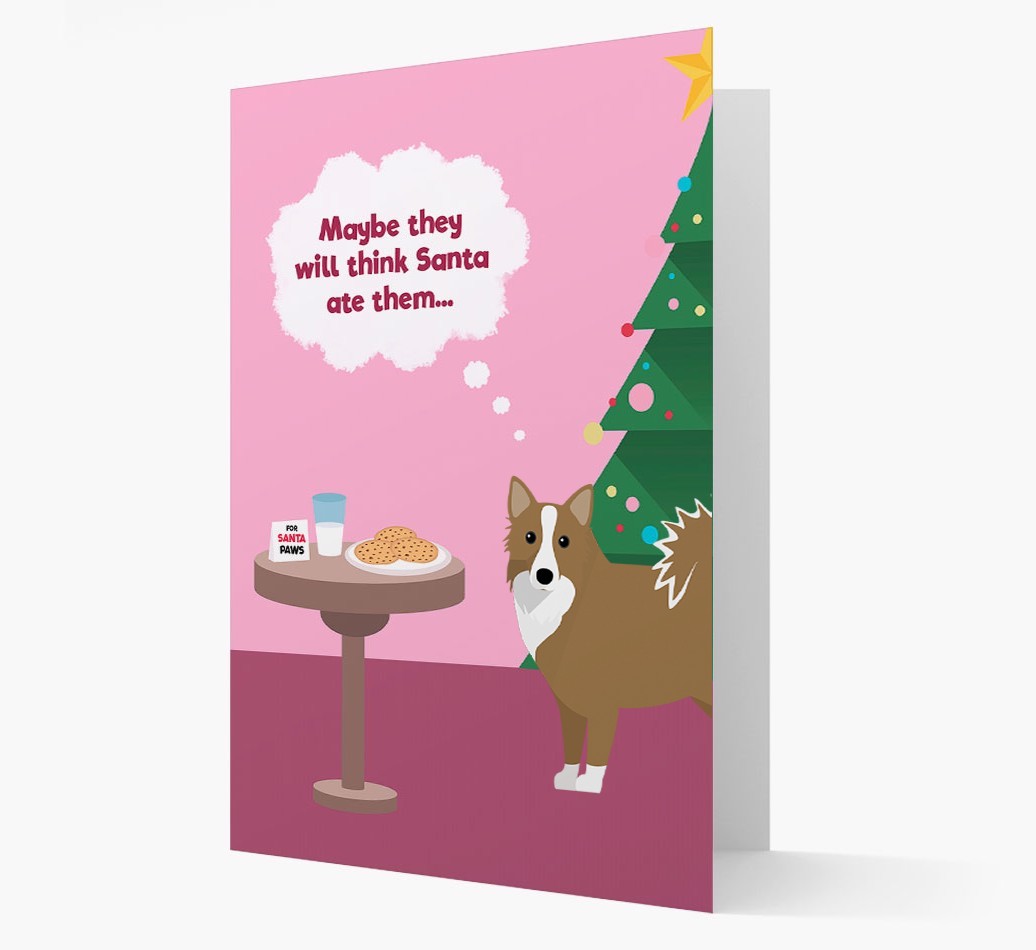 'Santa's Cookies' - Personalised {breedFullName} Christmas Card