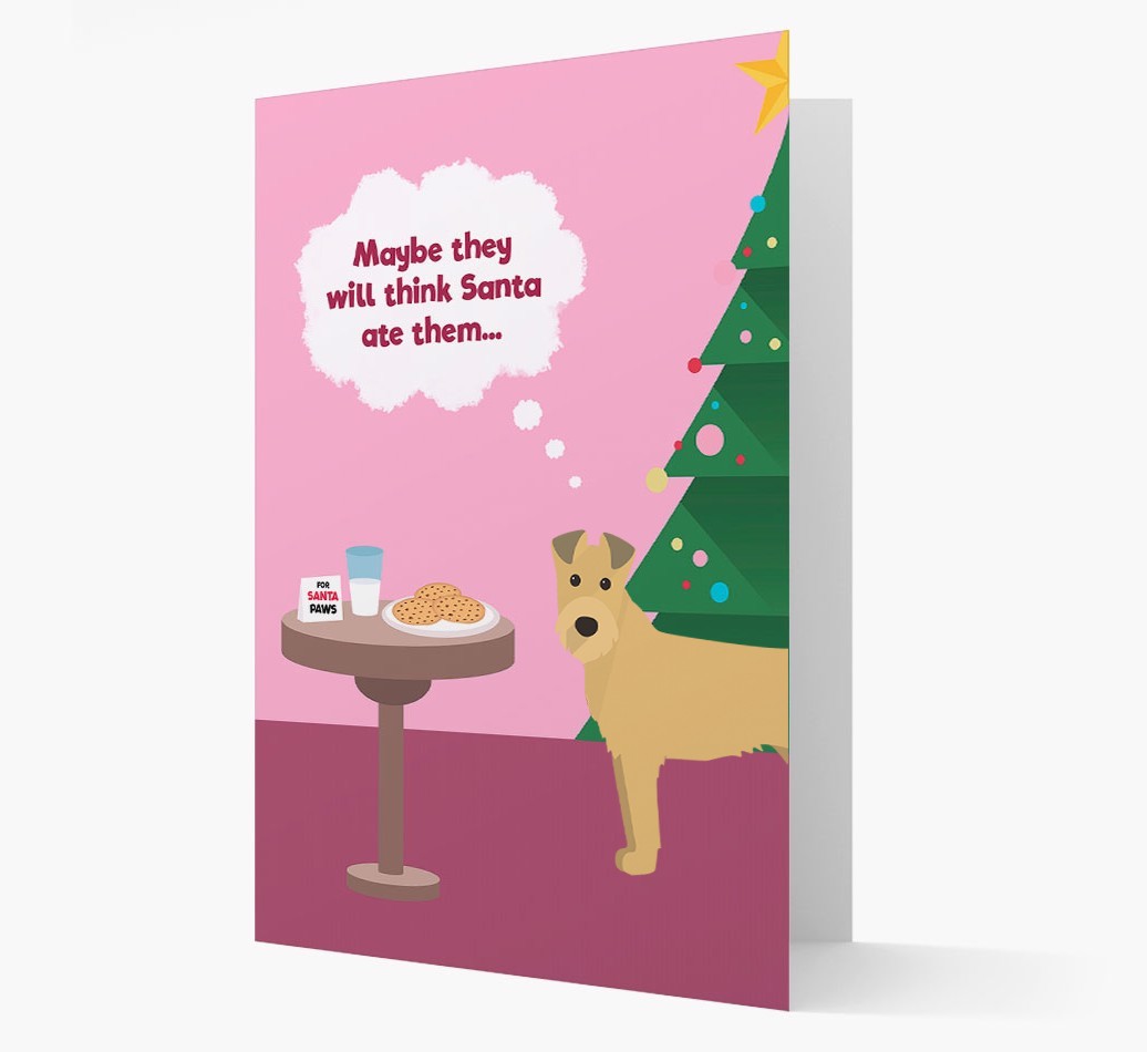 'Santa's Cookies' - Personalized {breedFullName} Christmas Card