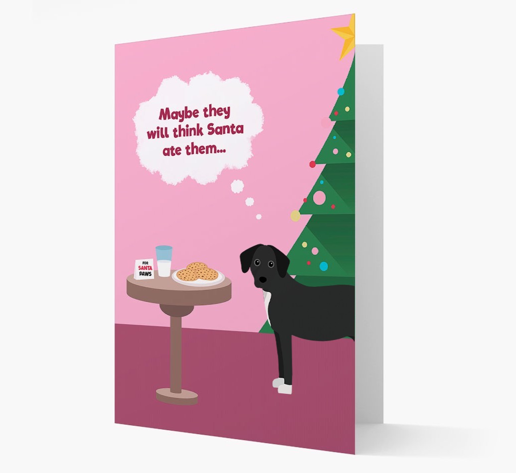 'Santa's Cookies' - Personalized {breedFullName} Christmas Card