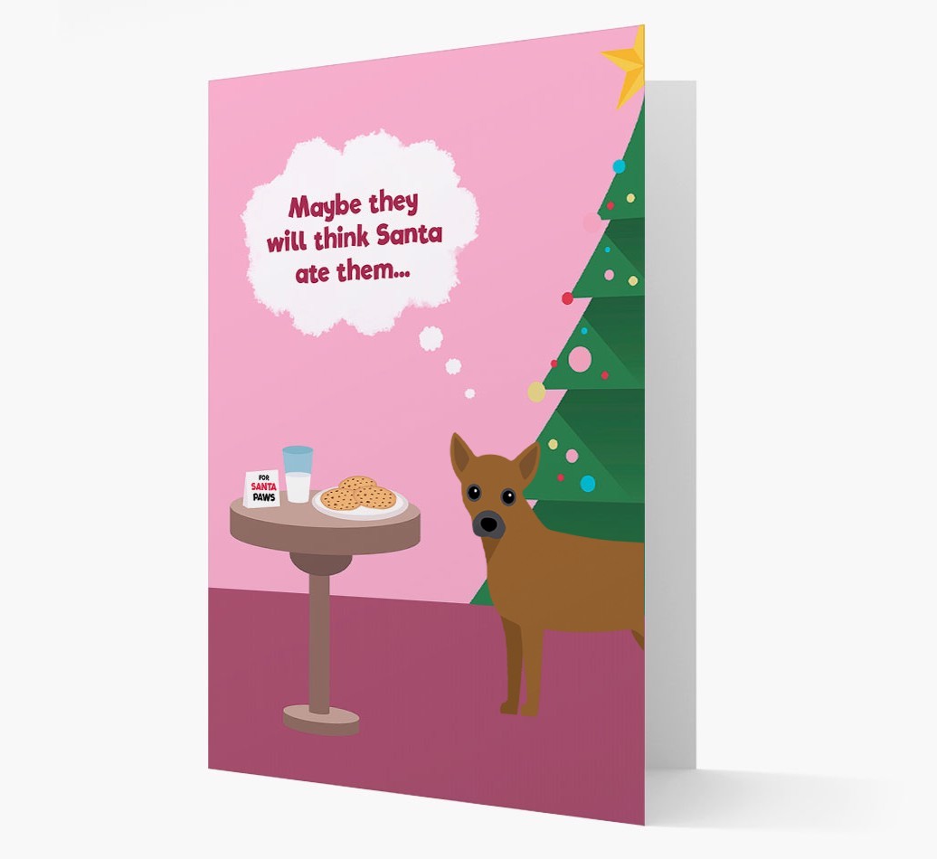 'Santa's Cookies' - Personalized {breedFullName} Christmas Card