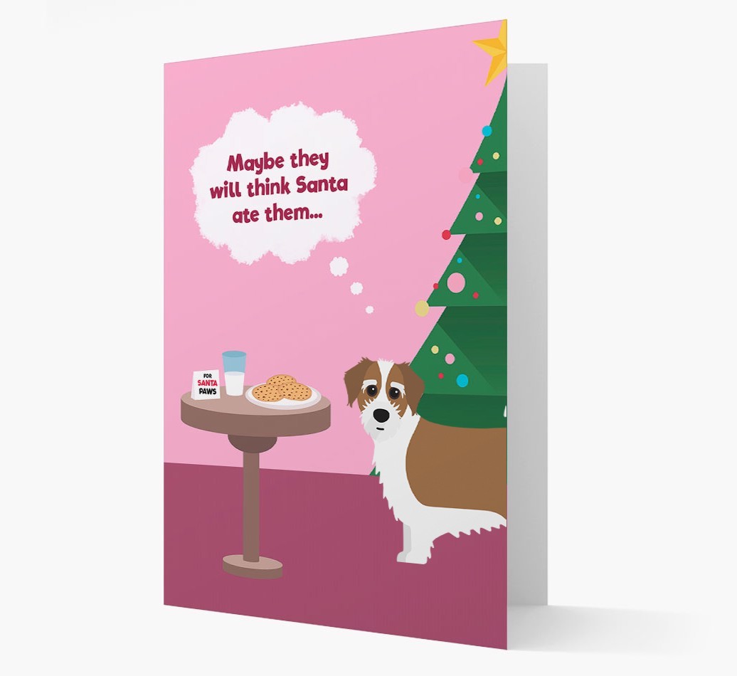 'Santa's Cookies' - Personalized {breedFullName} Christmas Card
