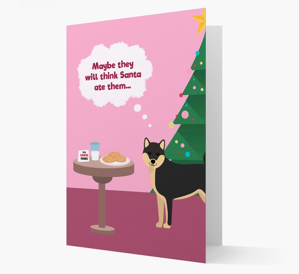 'Santa's Cookies' - Personalised {breedFullName} Christmas Card