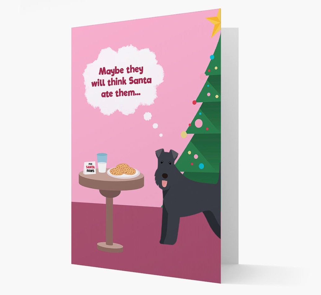 'Santa's Cookies' - Personalized {breedFullName} Christmas Card