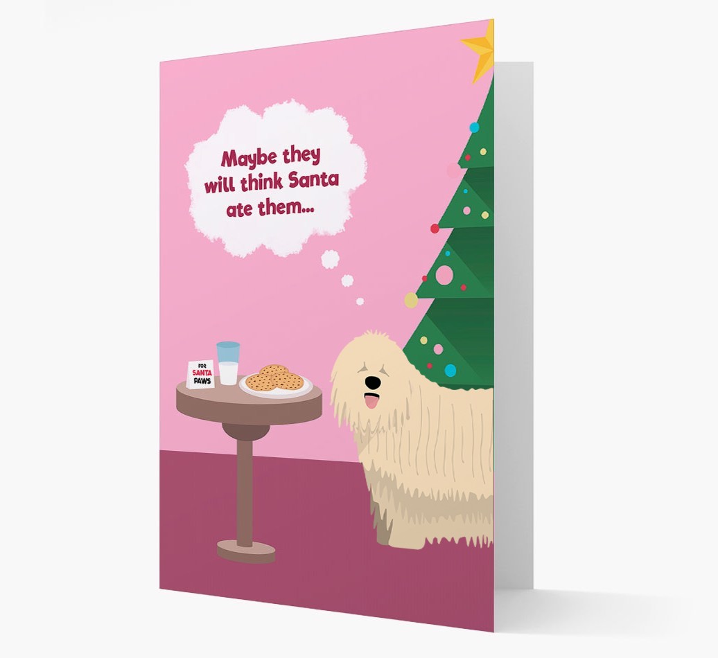 'Santa's Cookies' - Personalized {breedFullName} Christmas Card