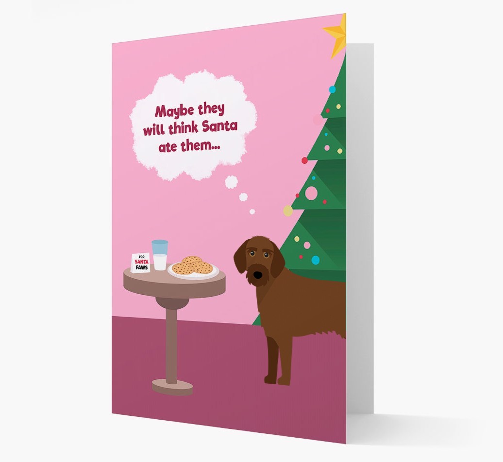 'Santa's Cookies' - Personalised {breedFullName} Christmas Card