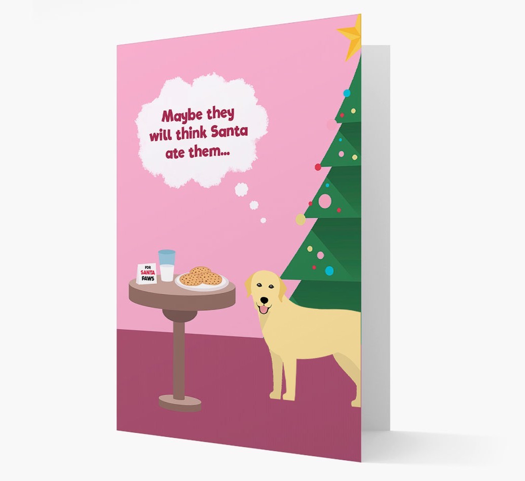 'Santa's Cookies' - Personalized {breedFullName} Christmas Card