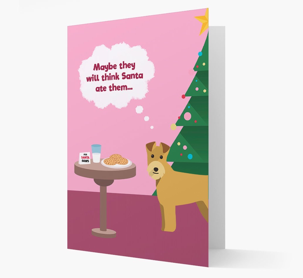 'Santa's Cookies' - Personalized {breedFullName} Christmas Card