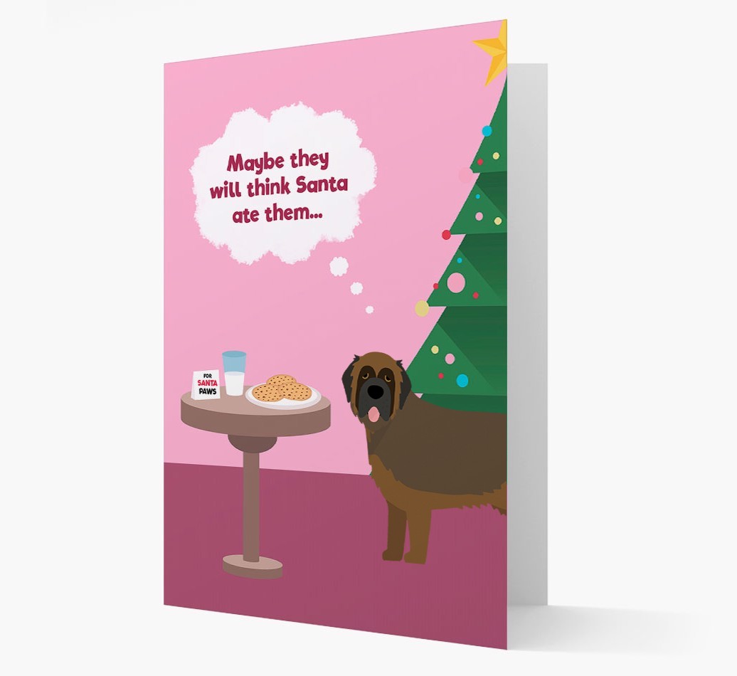 'Santa's Cookies' - Personalized {breedFullName} Christmas Card