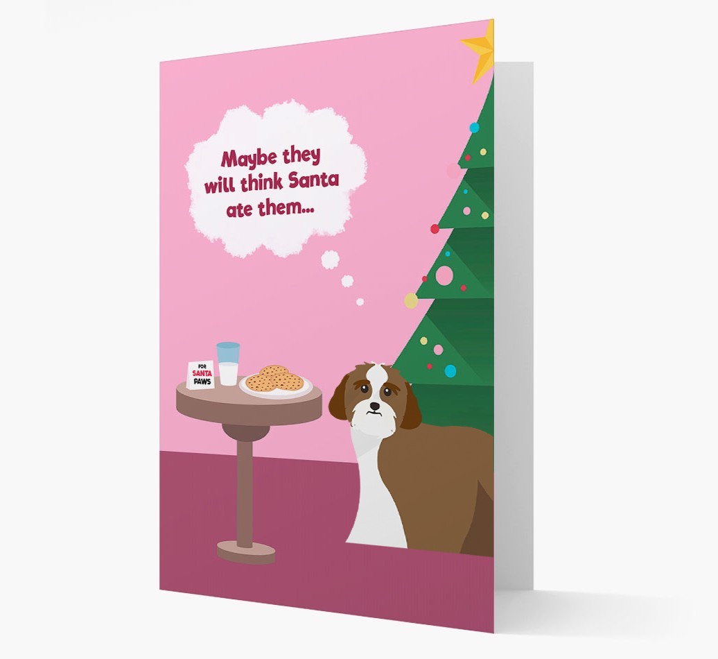 'Santa's Cookies' - Personalized {breedFullName} Christmas Card