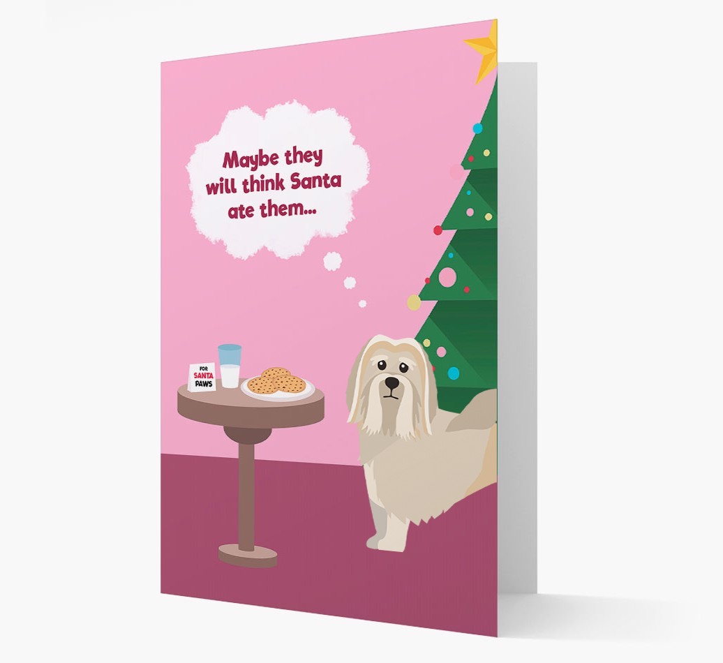 'Santa's Cookies' - Personalized {breedFullName} Christmas Card