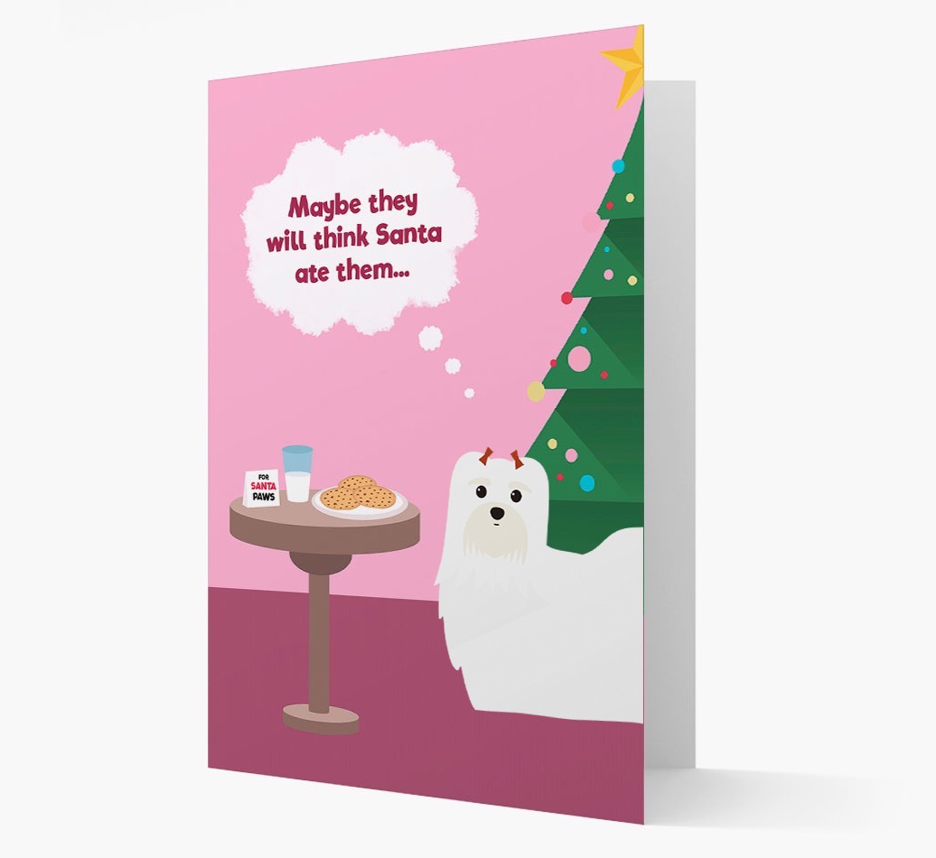 'Santa's Cookies' - Personalized {breedFullName} Christmas Card