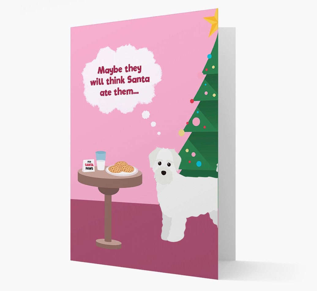 'Santa's Cookies' - Personalized {breedFullName} Christmas Card