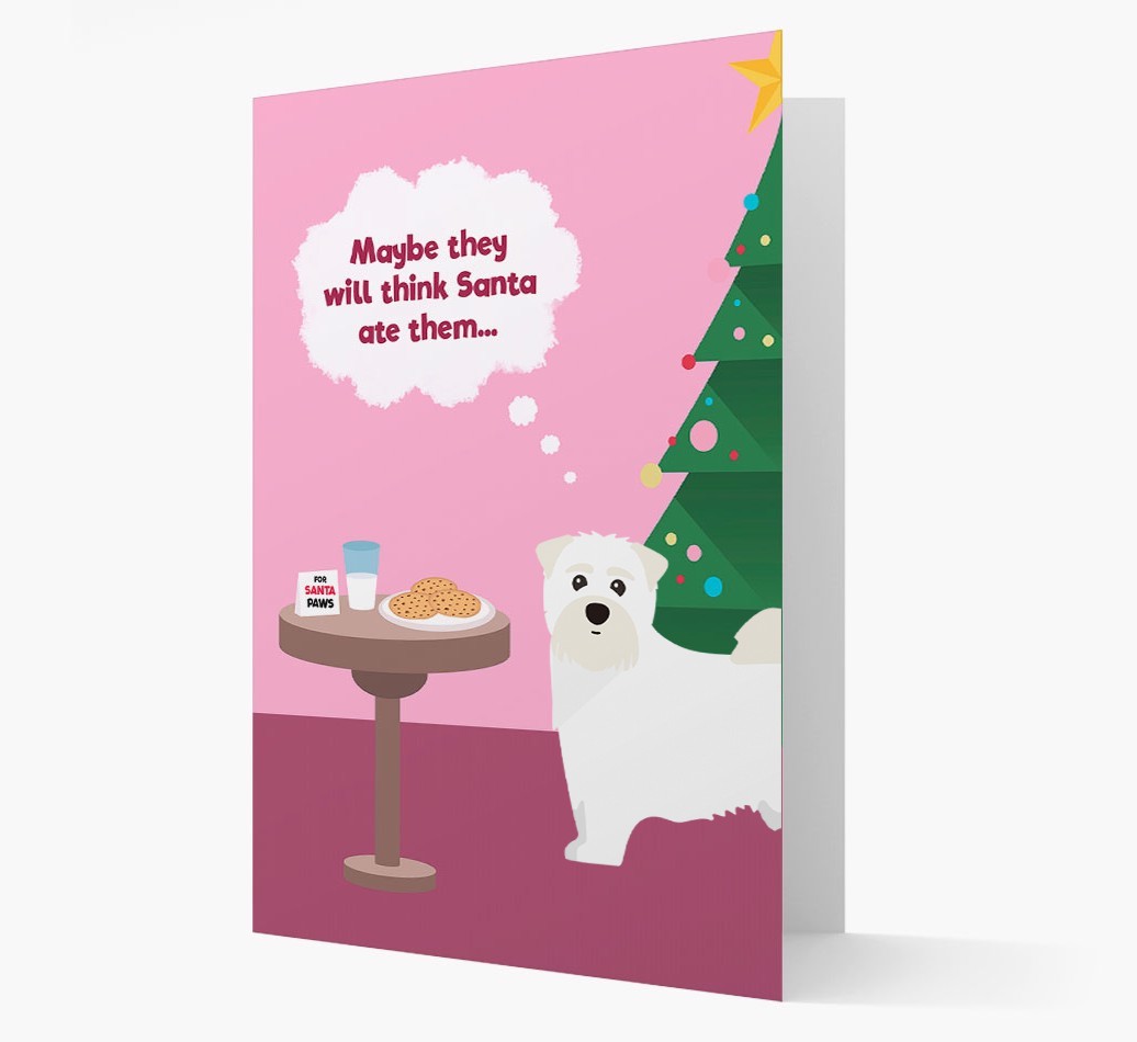 'Santa's Cookies' - Personalized {breedFullName} Christmas Card