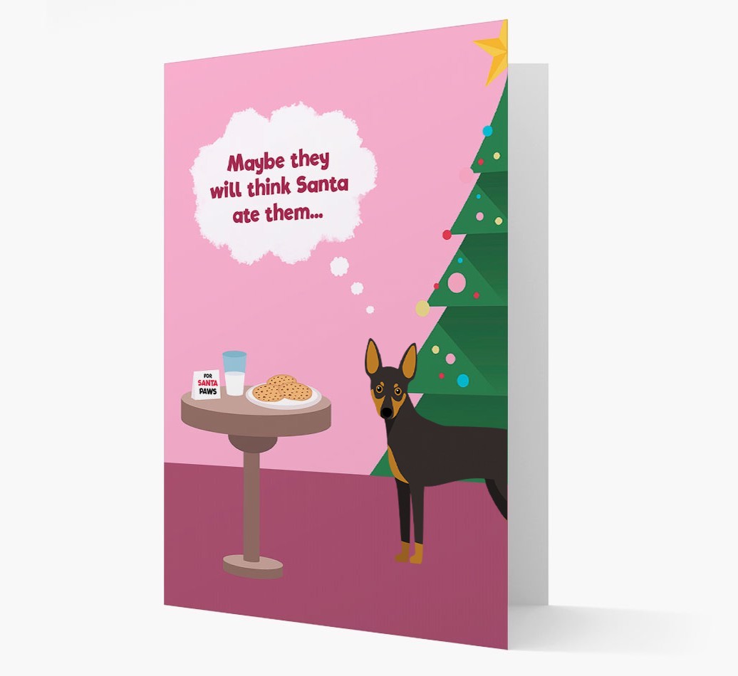 'Santa's Cookies' - Personalised {breedFullName} Christmas Card