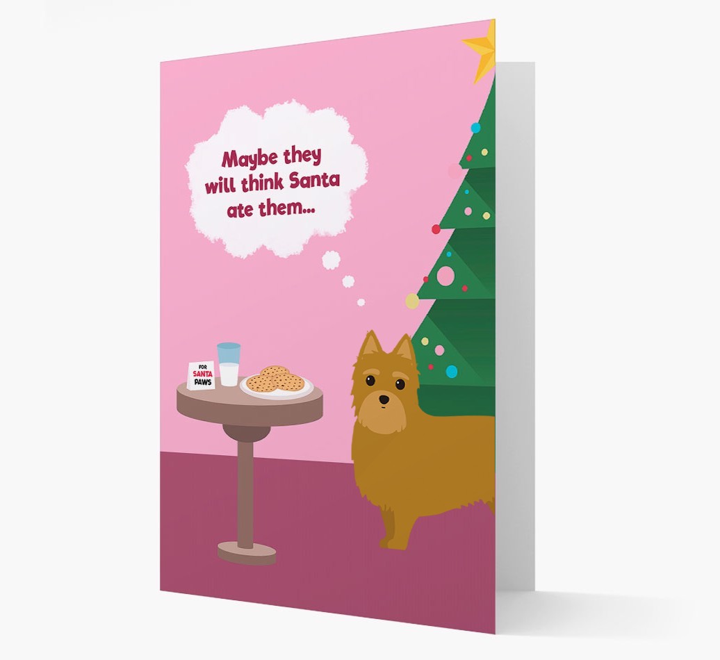 'Santa's Cookies' - Personalised {breedFullName} Christmas Card