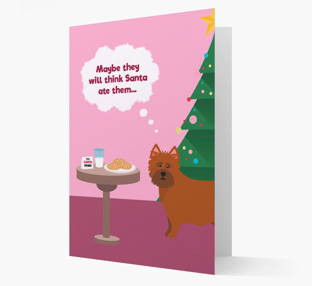 'Santa's Cookies' - Personalised {breedFullName} Christmas Card