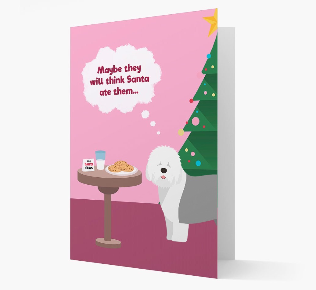 'Santa's Cookies' - Personalised {breedFullName} Christmas Card